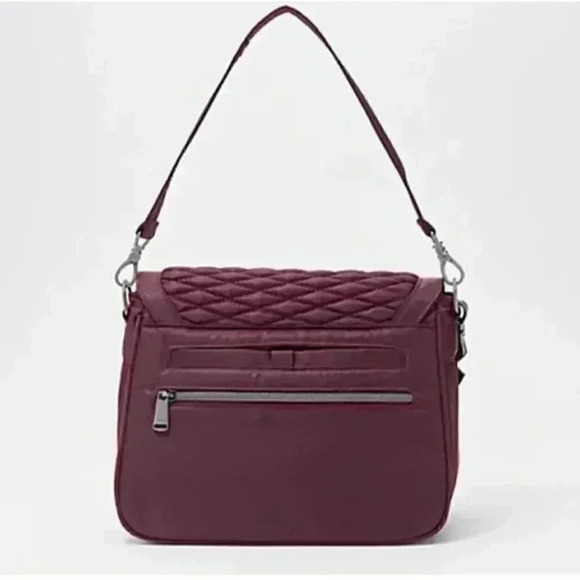 LUG Presto Bubble Quilted Crossbody / Shoulder Bag with RFID - Wine Red - Picture 2 of 13